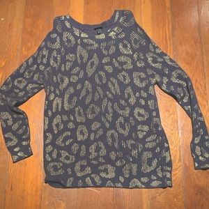 Knit Cheetah Print Sweater